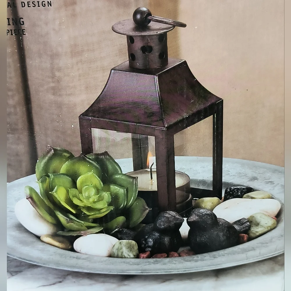 Brown Lantern Home Accent